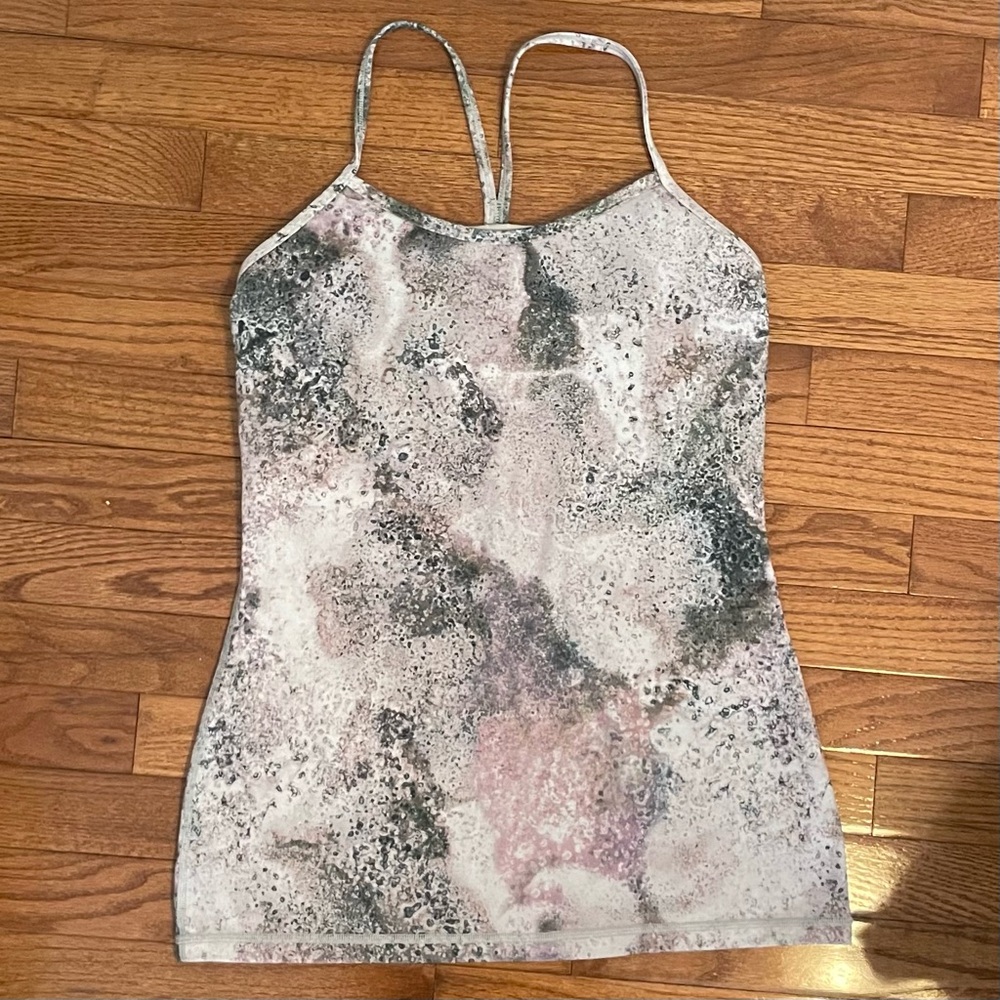 Lululemon Power Y Tank Top - Luon - Sugar Crush Multi - Size 8